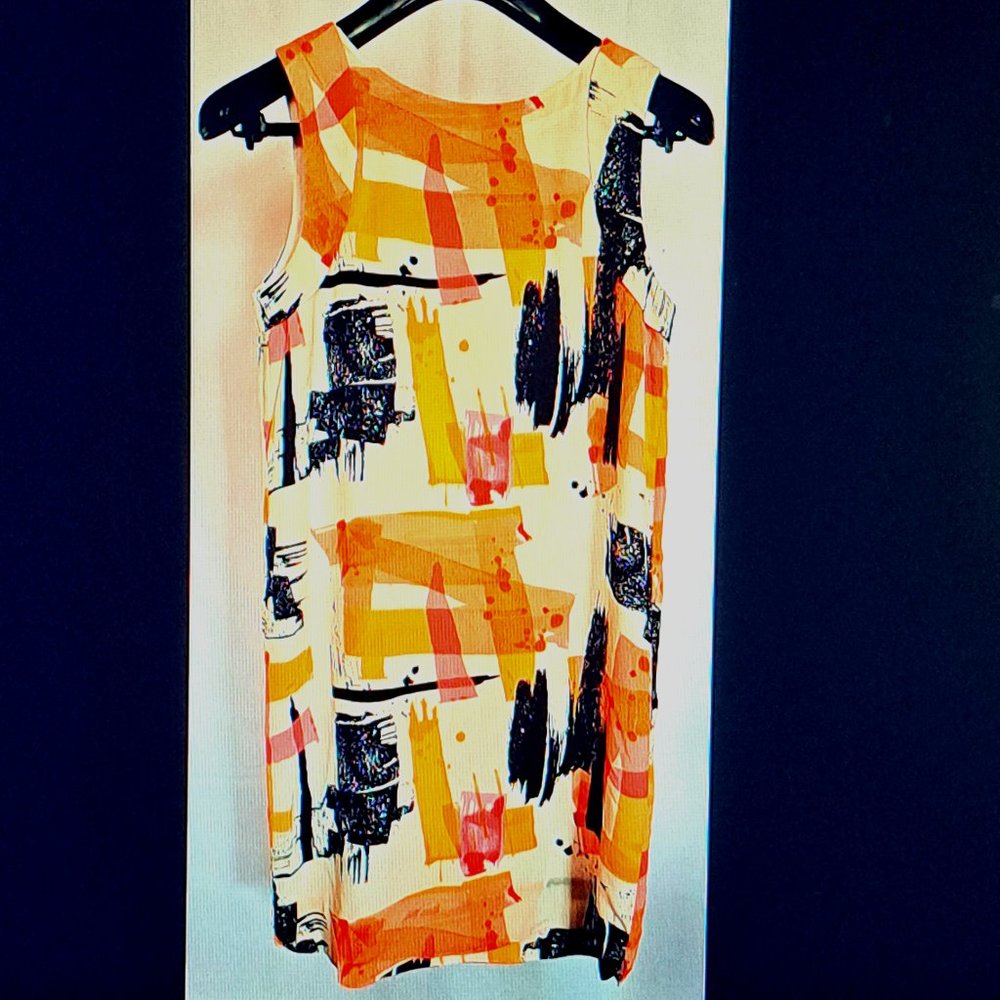TIGER OF SWEDEN SILK dress Sz 34 eu or SMALL colorful Sleeveless A FABULOUS GEM*